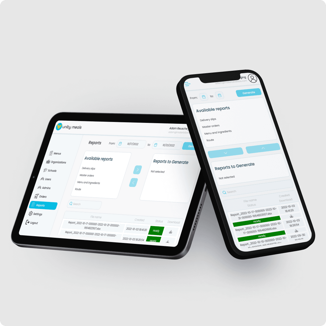 Unity Meals: School Meal Planning Platform